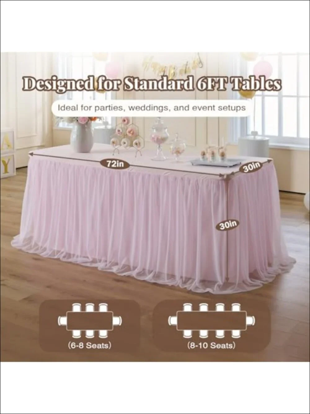 N/A tulle tablecloth